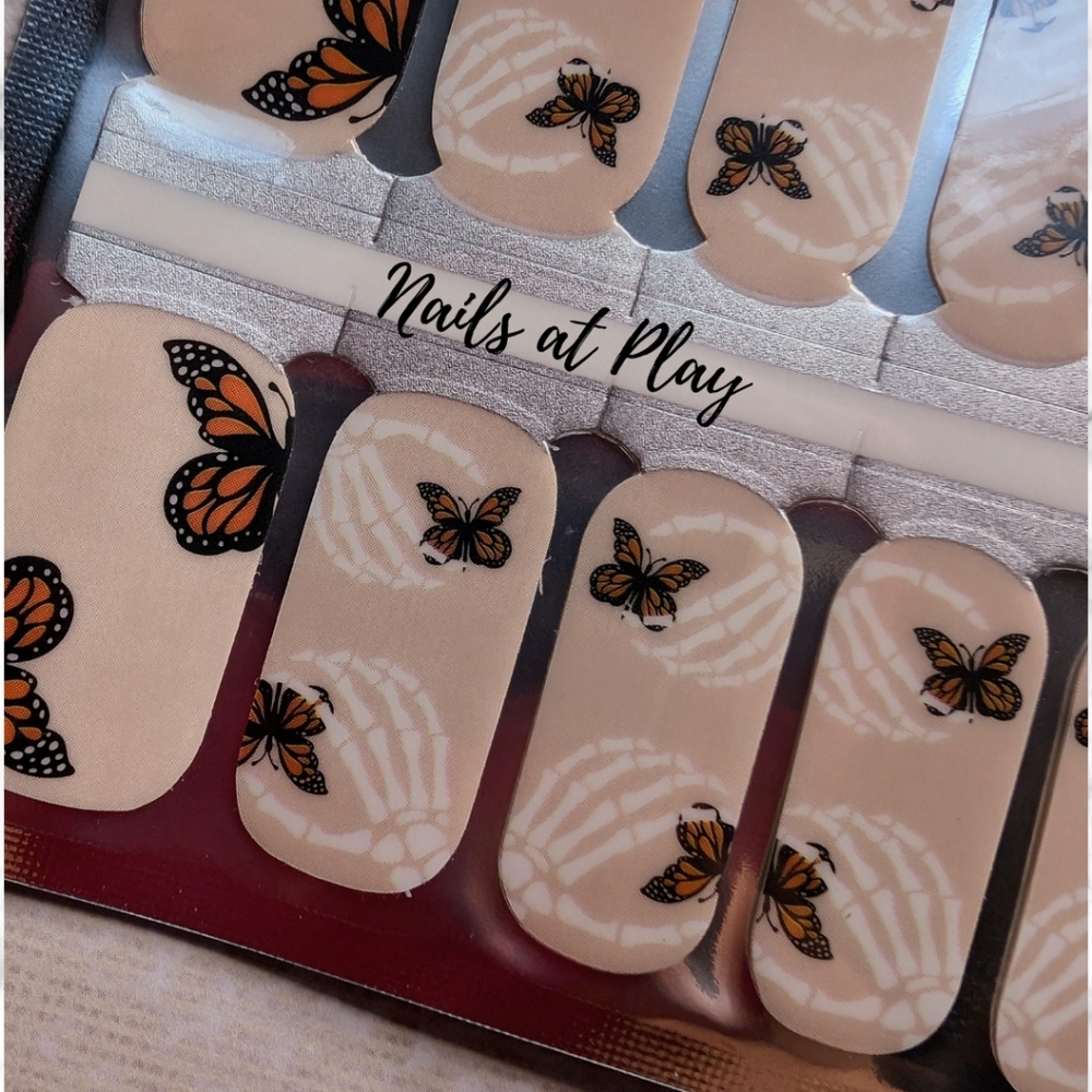5 for $15 Nail Wraps- Skeletons Butterfly